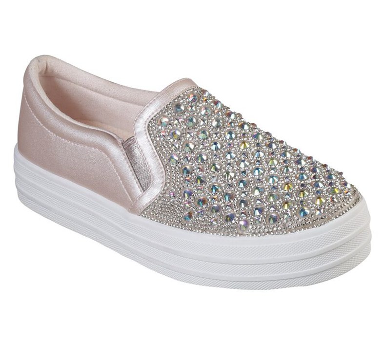 Skechers Dam Ljus Rosa Platta Skor - Double Up - Eye Candy - Sverige (SMKDQ-3204)